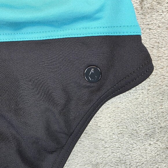 Volcom Swimsuit Womens Large Multicolor Simply Solid One Piece Cutout Monokini - Picture 6 of 9